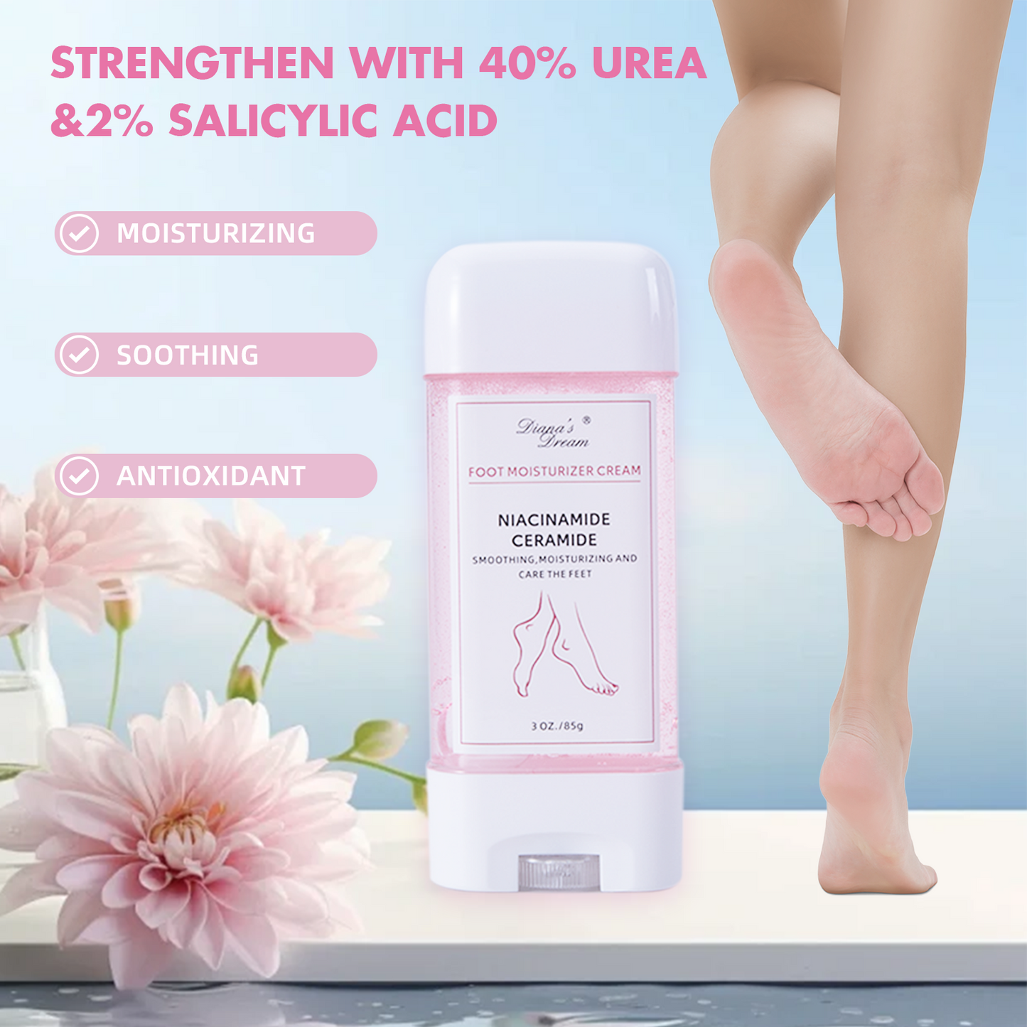 Diana's Dream Foot Cream - Hydrating, Smoothing, and Nourishing Solution for Dry Feet